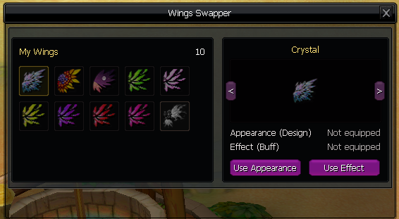 The Wings Swapper widget